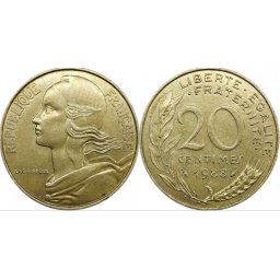 Franta 1989 - 20 centimes, circulata