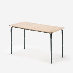 Masă de camping pliabilă și reglabilă, 4/6 persoane, blat lemn