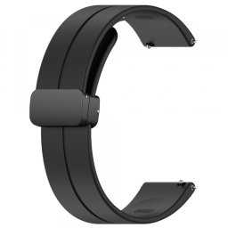 Curea Techsuit W011 pentru Samsung Galaxy Watch / Huawei Watch Series, 20mm, Neagra