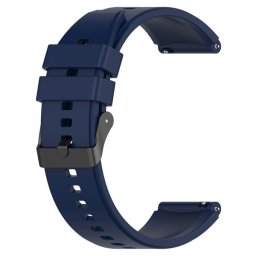 Curea Techsuit W026 pentru Samsung Galaxy Watch / Huawei Watch Series, 20mm, Albastra Inchis