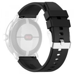 Curea Techsuit W026 pentru Samsung Galaxy Watch / Huawei Watch Series, 20mm, Neagra