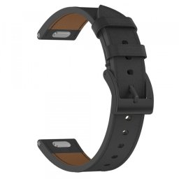 Curea Techsuit W073 pentru Huawei Watch / Garmin Watch Series, 18mm, Neagra
