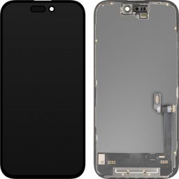 Display cu Touchscreen MP compatibil cu Apple iPhone 16, cu Rama, Versiune Soft OLED FHD 120Hz IC Movable, Negru