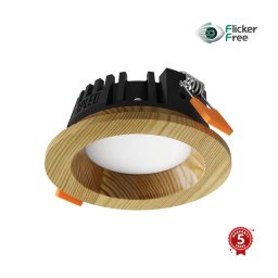Corp de iluminat LED încastrat RONDO LED/3W/230V 3000K d. 9 cm lemn masiv pin APLED