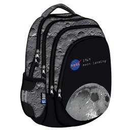 Ghiozdan Scolar St.Right BP06 - Moon View, 4 Compartimente, Ergonomic, 42x31x22cm