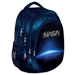 Ghiozdan Scolar St.Right BP06 - Blue Earth View, 4 Compartimente, Ergonomic, 42x31x22cm