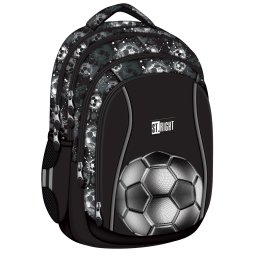 Ghiozdan Scolar St.Right BP04 - Silver Goal, 4 Compartimente, Ergonomic, 43x32x20cm