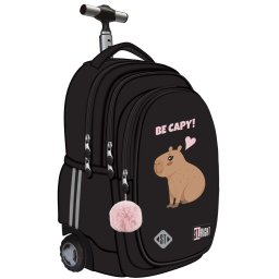 Ghiozdan tip Troler St.Right TB01, Be Capy, Roti Silicon, Impermeabil, 44x32x25 cm