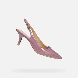 Pantofi cu toc înalt roz pentru femei Geox Kleopy