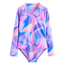 Next Costum de baie întreg azur / lila / roz deschis