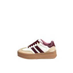 Lipsy Sneaker low ecru / roșu burgundy / alb