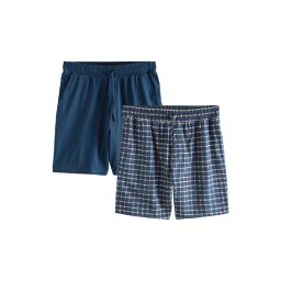 Next Pantaloni de pijama bleumarin / cyan / alb