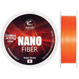 Fir textil multifilar Baracuda Nano Fiber 100 m, portocaliu