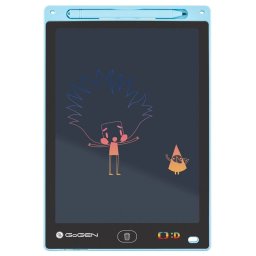 Tableta de desen pentru copii GoGEN DECKO TABULKA, ecran LCD 10" (25 cm), baterie CR2016 , subtire si usoara, albastru