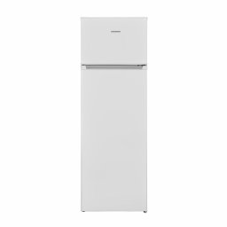 Frigider cu doua usi HF-V242E++, 242 l, Less Frost, Clasa E, Control mecanic, Iluminare LED, H 160 cm, Alb