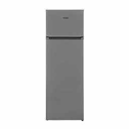 Frigider cu doua usi HF-V242SE++, 242 l, Less Frost, Clasa E, Control mecanic, Iluminare LED, H 160 cm, Argintiu