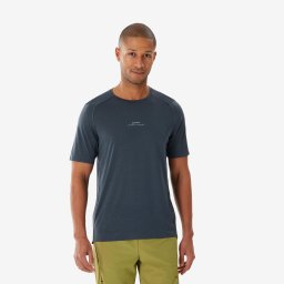 Tricou Drumeție la Munte MH500 Gri Bărbați