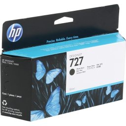 Cartus Cerneala Original HP Matte Black, nr.727, pentru DesignJet T1500|T1530|T2500|T2530|T920, 130ml, (timbru verde 0.15 lei), "B3P22A"