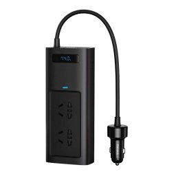 INVERTOR ELECTRIC auto Baseus, IGBT, 2 x AC, 2 x USB Type-C, 1 x USB, 150W 220V, conectare auto 12V, negru "CGNB020101" (timbru verde 2.00 lei) - 6932172628093