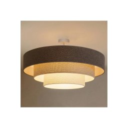 Brilagi - Lustru aplicat LUNETA, 3xE27/60W/230V, Ø 80 cm, gri/crem/alb