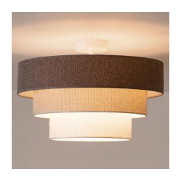 Brilagi - Lustră aplicată LUNETA 1xE27/60W/230V Ø 40 cm gri/crem/alb