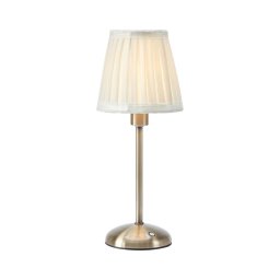 Markslöjd 109126 - Lampă de masă LED reîncărcabilă, reglabilă, ANNO 1xE14/2W/2000 mAh, alb/alamă