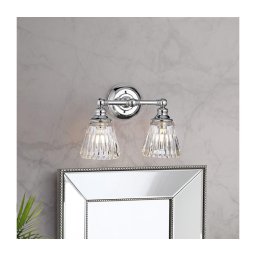 Quintiesse QN-KEYNES2-BATH-LED Lampă de perete pentru baie KEYNES 2xG9/3W/230V IP44 crom lucios