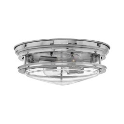 Quintiesse QN-HADRIAN-FS-CM-CLEAR Plafonieră de exterior HADRIAN, 2 x E27 (max. 40 W), 230 V, IP44, crom