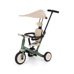 PETITE&MARS - Tricicletă 5 în 1 pentru copii TURBO PLUS, Verde Misty