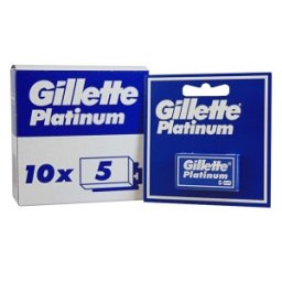 Set 2 x 50 Lame de Ras Gillette Platinum, Albastru
