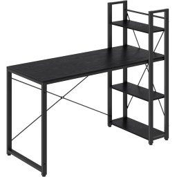 Birou calculator VASAGLE cu raft lateral reversibil, stil industrial, negru
