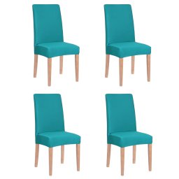 Set 4 huse universale pentru scaun, elastice, albastru marin, Sersimo