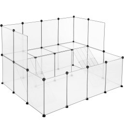 Tarc modular pentru rozatoare SONGMICS, plastic, 143x108x92 cm, alb