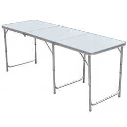 Masa pliabila pentru gradina si picnic, blat MDF, reglabila, 180x60 cm