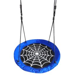 Leagan tip cuib Spider 100 cm, înaltime reglabila, 150 kg, albastru-negru