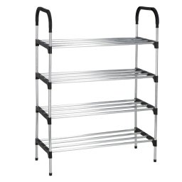 Suport pentru pantofi cu 4 rafturi, cadru metalic, 84x28x60 cm