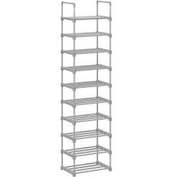 Suport pentru pantofi SONGMICS cu 10 niveluri, metalic, modular, gri