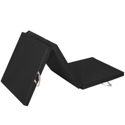Saltea fitness pliabila groasa pentru gimnastica si exercitii 180x60x5 cm, neagra