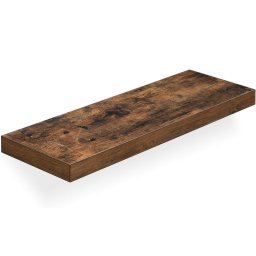 Raft de perete suspendat VASAGLE, 80x20 cm, MDF, maro rustic