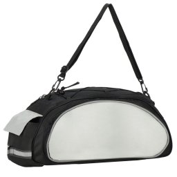 Geanta portbagaj pentru bicicleta, 40x20x17 cm, negru cu elemente reflectorizante