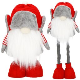 Figurina spiridus de Craciun cu picioare telescopice, extensibila 32-50 cm
