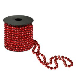 Ghirlanda cu margele rosii pentru brad si decoratiuni de Craciun, 10 m