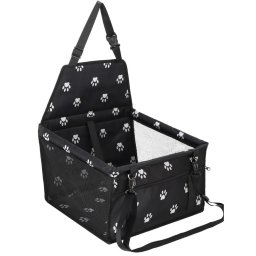 Geanta auto pentru transport caini si pisici, neagra, 40x43x30 cm