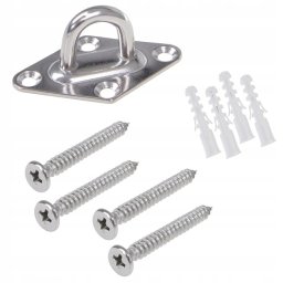 Kit de fixare pentru prelata de soare sau hamac din otel, 9 piese