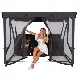 Balansoar leagan pat 3 locuri Sersimo Corsica cu plasa anti-insecte