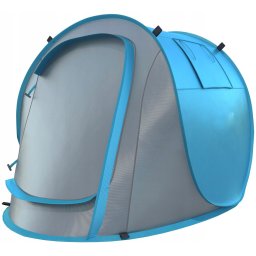 Cort de plaja si picnic Sersimo cu protectie UV, 210x130x90 cm, albastru-gri