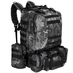 Rucsac militar pentru drumetii 50L impermeabil, ultra usor, gri