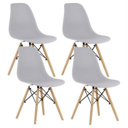 Set 4 scaune dining scandinave gri pentru bucatarie si living