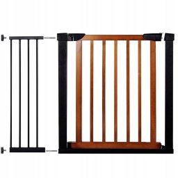 Poarta de siguranta pentru scari Safety Gate 103-110 cm, otel si lemn