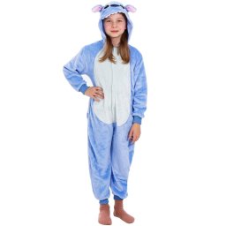 Pijama salopeta pufoasa pentru copii Stitch, 130-140 cm